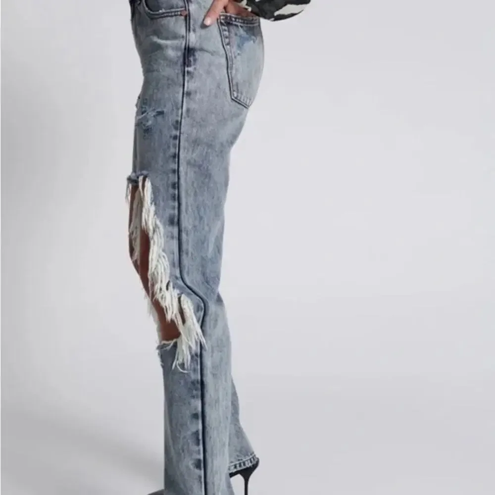 One Teaspoon NWT Awesome Baggies High Waist Denim Jean Blue Blossom Sz31 RET$170 - Picture 3 of 8